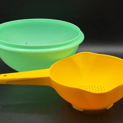 (2) Vintage Tupperware Strainers 