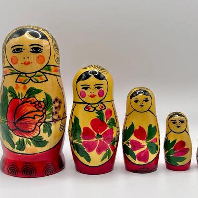 Russian Matryoshka Dolls — Nesting Doll Set Purchased in Russia