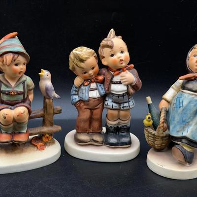 (3) Goebel Hummel Figurines feat. Visiting an Invalid