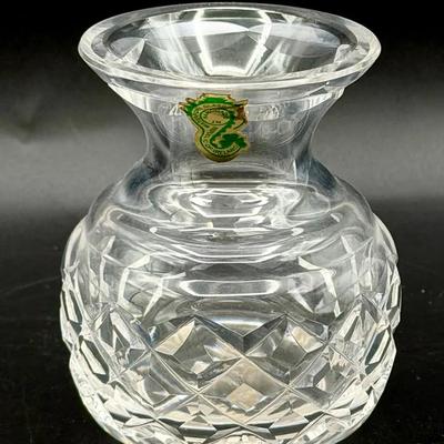 Vintage Waterford Crystal Bud Vase with Sticker