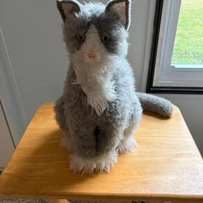 Stuffed Grey Cat Decoration Edna’s Critters 