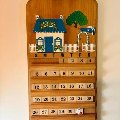 Wooden Wall Calendar