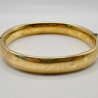 Creed Jewelry 1/20 12K Gold Bangle Bracelet with Safety Clasp