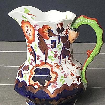 Antique Allerton's Snake Handled Small Pitcher