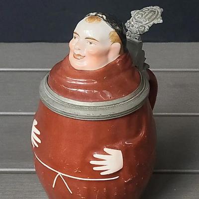 Antique German Monk Stein w/ Lithophane