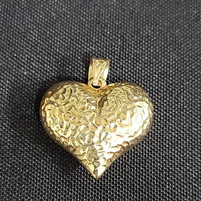 Women's 14K Gold Puffy Heart Pendant