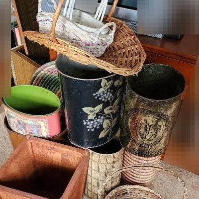 Mystery Baskets And Tin Cans/Trash Cans