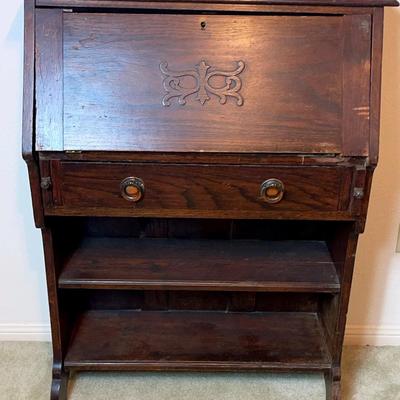 Wooden Oak Secretary / Desk. 2nd FLOOR