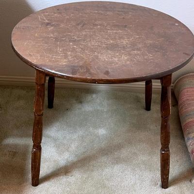 Round Wooden Side Table. 2nd FLOOR