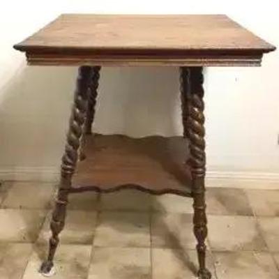 Barley Twist Parlor Table w/ Claw Feet