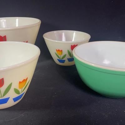 Fire King Tulip Nesting Bowls