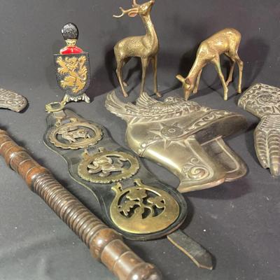 Brass Items: Deer and Wall Hangings