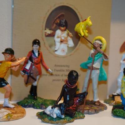 Sale Photo Thumbnail #14: Franklin mint . Children of World grouping case pewter with cold painted finish 