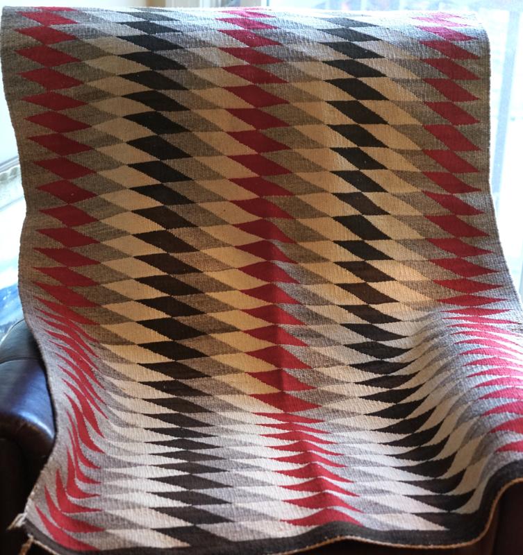 Navajo Rug, 1920-1930;s Lightening motif 46" by 34" 