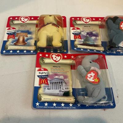 Ty Beanie Babies American Trio Set In Original Packaging