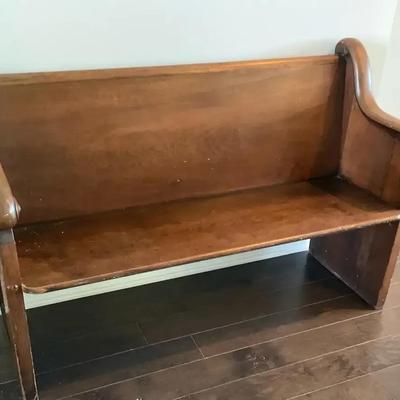Vintage Wooden Church Pew