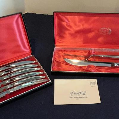 Vintage Carvel Hall Cutlery And Carving Set 