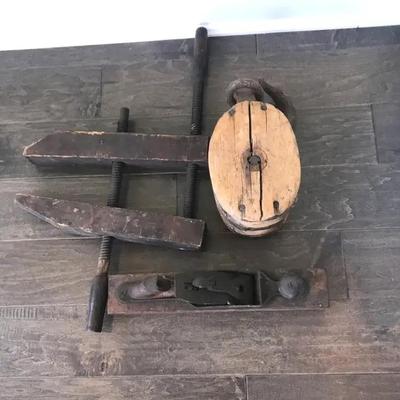 Vintage Toll Lot Pulley Block Plane Clamp