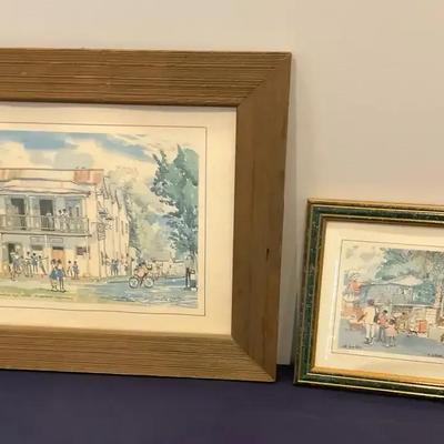 2 Signed Paintings By Jill Walker