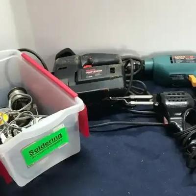 Corded Tool Lot Scroll Drill Soldering