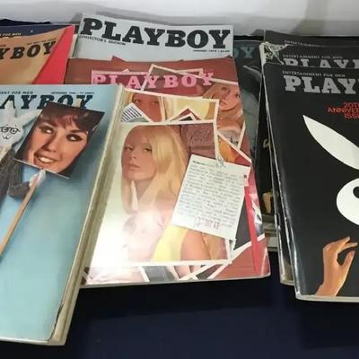 Assortment Of Vintage Playboys