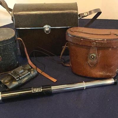 Lot Of Vintage And Antique Binoculars Johnson Bushnell 