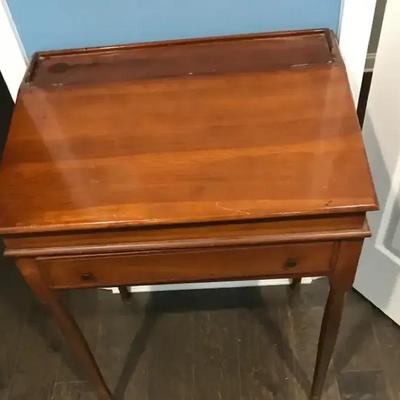 Vintage Style Slant Top Desk By Old Bennington Woodcrafter
