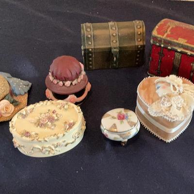 Lot Of 7 Trinket Boxes 