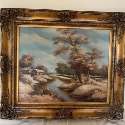 Signed Clara C. Innes Oil on Canvas 31 X 29