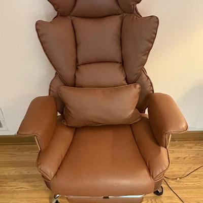 High-Back Executive Office Chair With Footrest