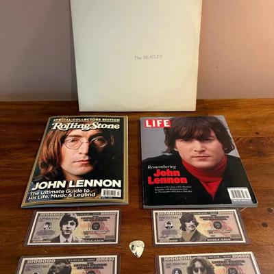 The Beatles Collectors Set (The White Album, Beetle $, Guitar Pick & Magazines)
