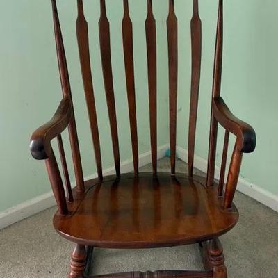 Vintage Nichols & Stone Wooden Rocking Chair