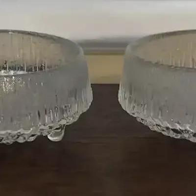 Set of2 Vintage Iittala  Ultima Thule by Tapio Wirkkala Glass bowls 