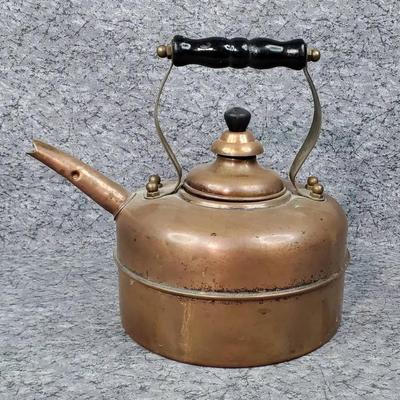 Vintage Copper Tea Kettle 