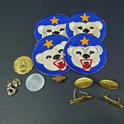 Military Patches, Pins, Novelty Tokens: Alaska Defense, Honorable Discharge