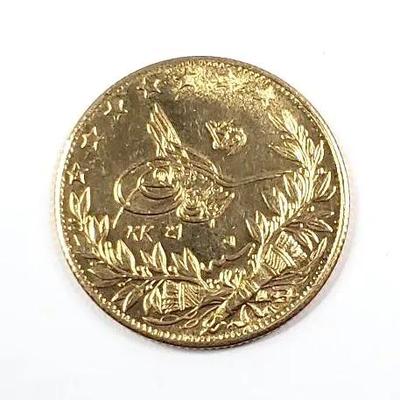 Turkish Ottoman Gold 100 Kurush Coin