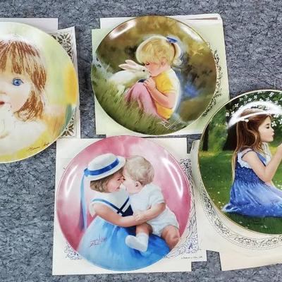 Collector's Plates: Children, Little Girl Themed with COAs 