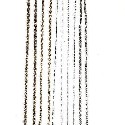 Goldtone and Silvertone Chain Necklaces
