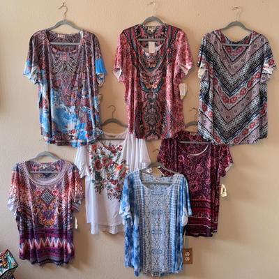 Lot Of 8 ONE WORLD **Womens Tops Size 3X** 
