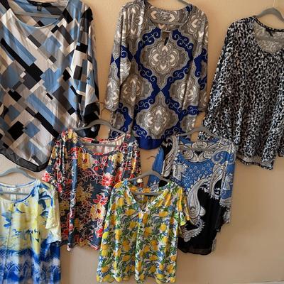 Blue And Yellow 3x Blouses