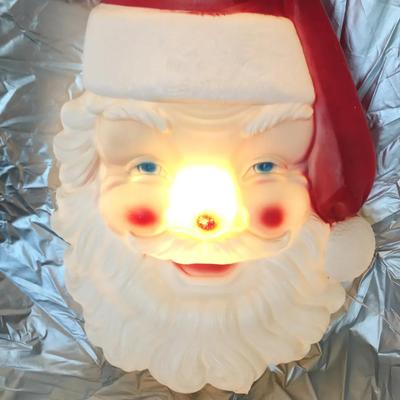 Blow-Mold Santa Head (we have 2 for Sale, This Is 1 of 2)