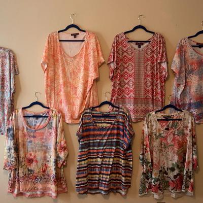 7 3x Warm Summertime Gloria Vanderbilt Blouses