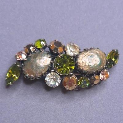 Regency Olive Brown Brooch/pin 