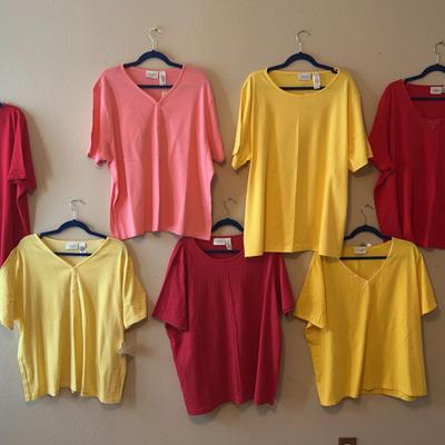 7 3x Bright Summery Liz Claiborne Blouses