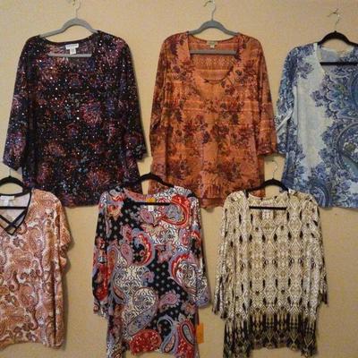6 Different Print Women's Blouses 