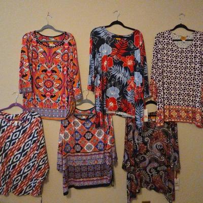 6 Floral Ruby Rd Women's Blouses 