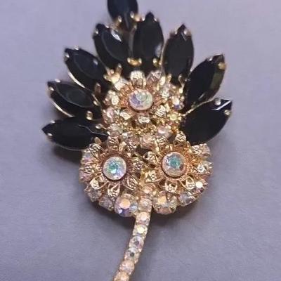 Black And White Rhinestones Broich