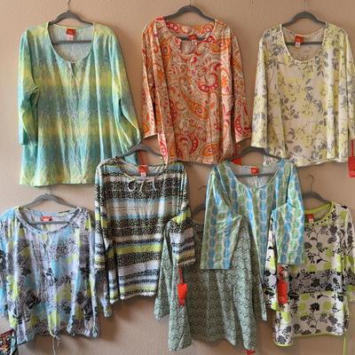 Lot Of 8 Hearts Of Palm - New With Tags - Woman Size 3X Tops 