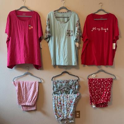 Lot Of (3) Cozy Womens Sleepwear Sets + (1) PJ Bottoms Size 3X
