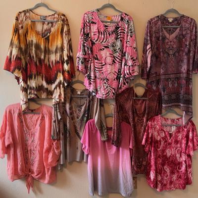 Lot Of 8 New Fabulous Fall Looks Women’s LONG Tops Size 3x 